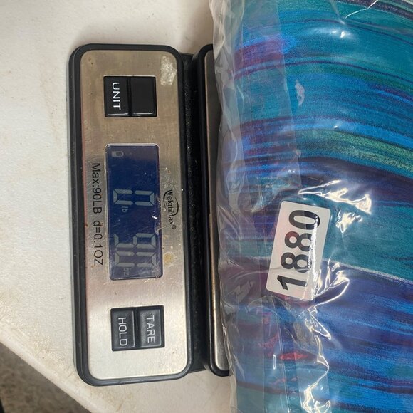 Catherines Tunic Top Womens 3X 26/28W Blue Striped Sequin Beaded Plus Size Semi - Picture 9 of 9